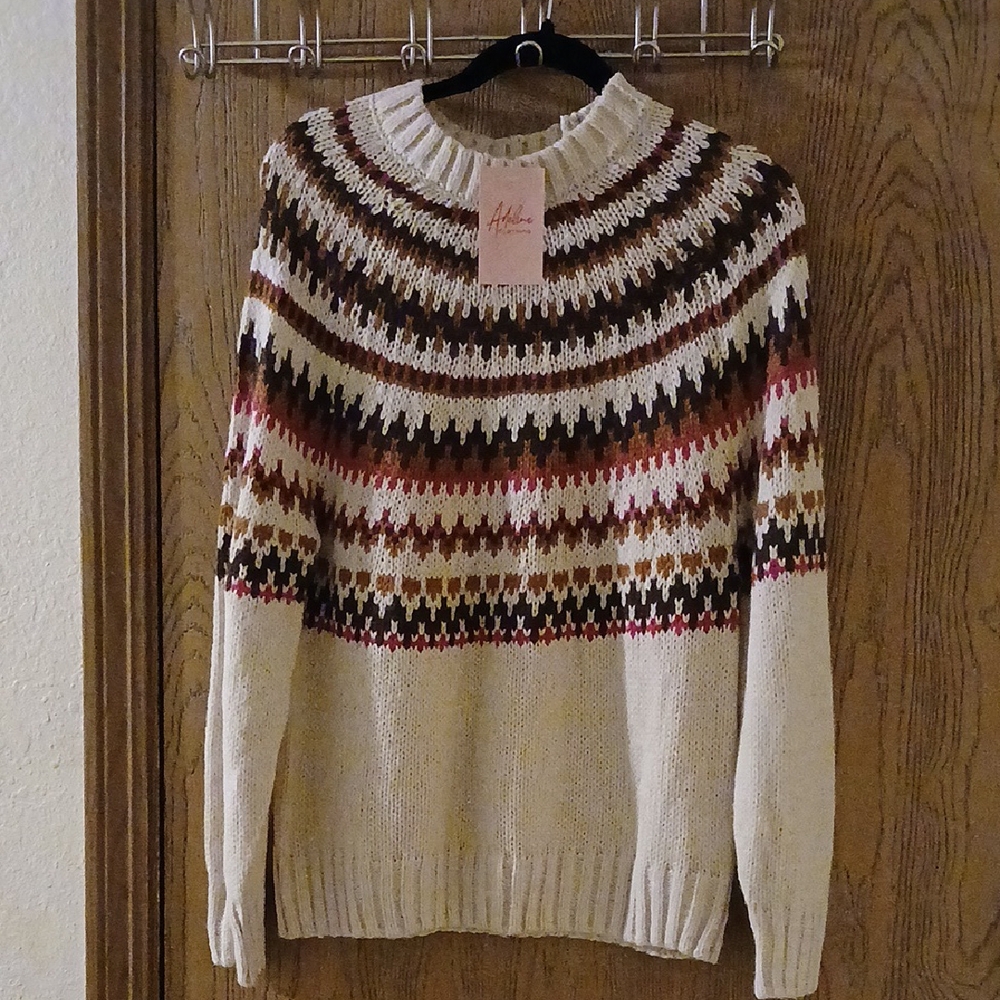 Aldiline LOVE TREE Women's Multicolor Knit Sweater
